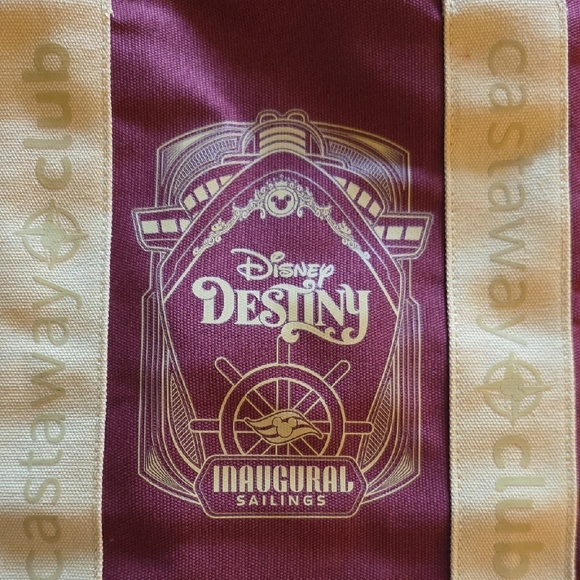 Disney Burgundy Drawstring Bag - Picture 2 of 3